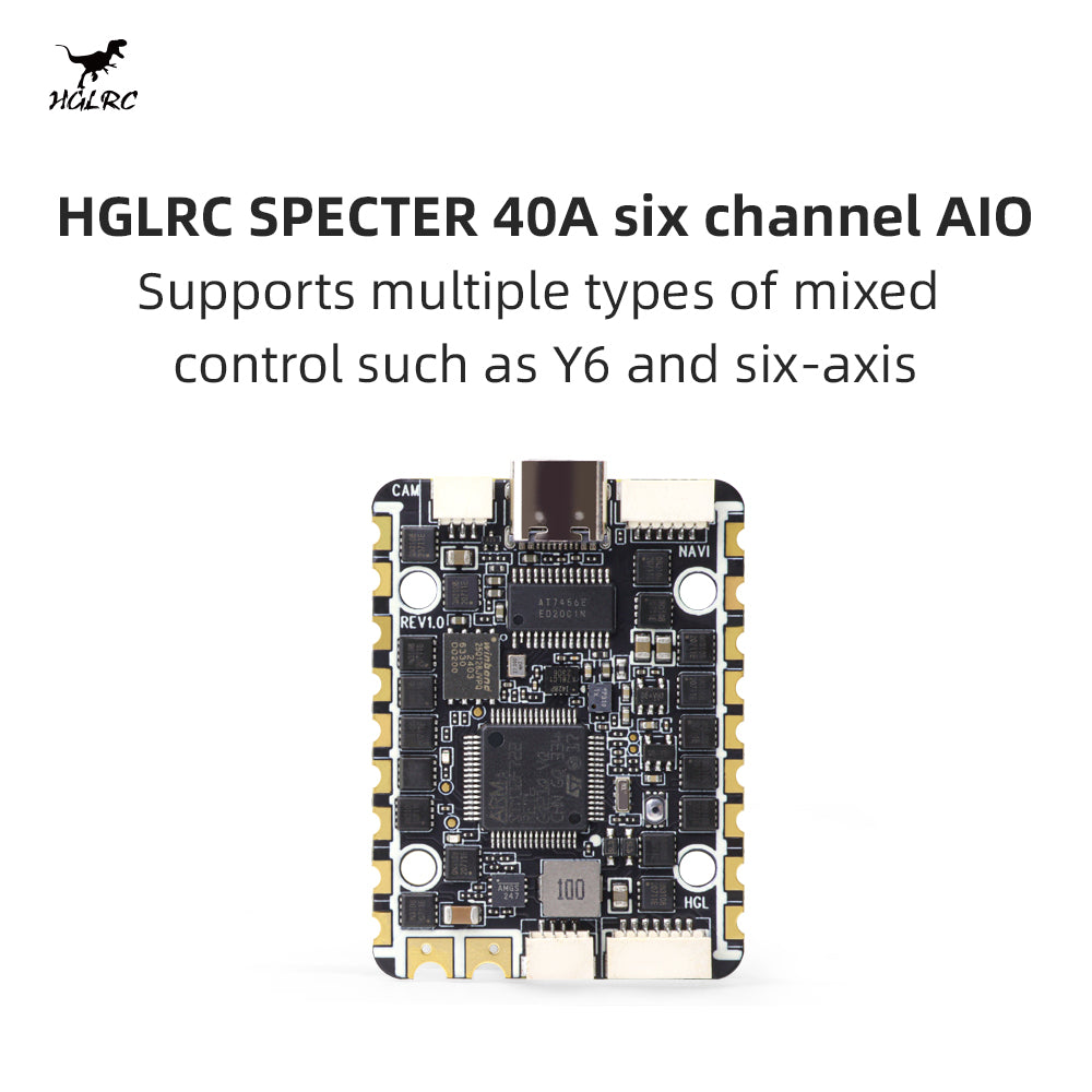 HGLRC SPECTER F722 40A 6 in 1 High-performance AIO – Rekon FPV