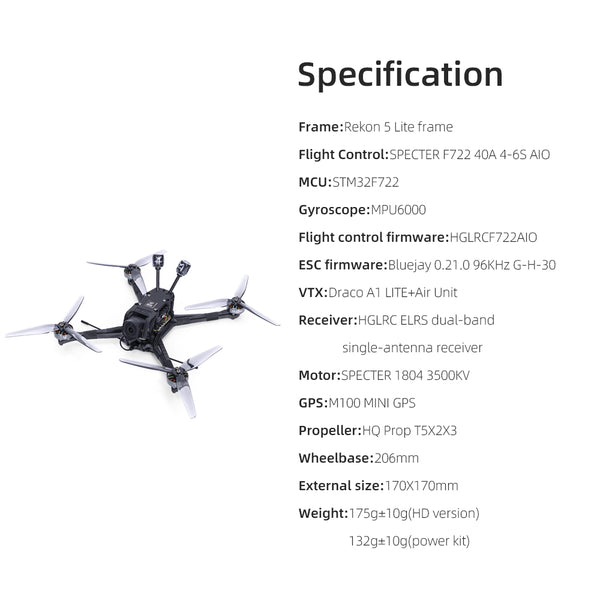 Rekon5 Lite 5-inch Long-Range FPV Drone