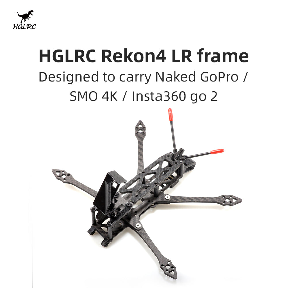 Rekon 4 LR Frame Kit 4 Inch Frame Kit Parts Naked GoPro / SMO 4K Mount for FPV Racing Drone