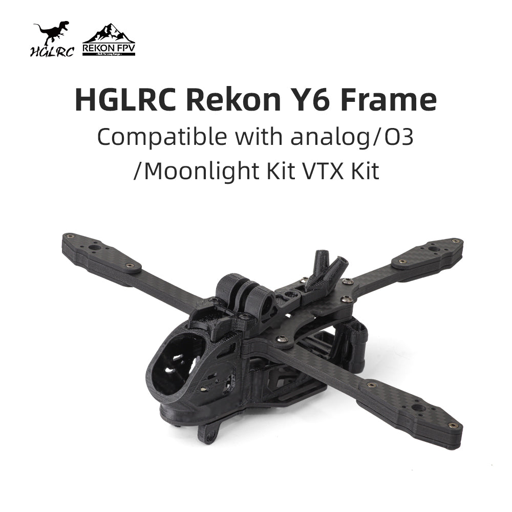 Rekon Y6 5-inch frame compatible Analog/O3/Moonlight Kit VTX long-range FPV frame/5MM arm kit