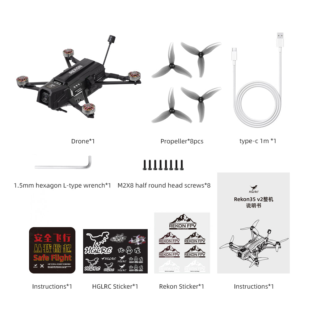 HGLRC Rekon35 v2 Long-Range FPV Drone – Rekon FPV
