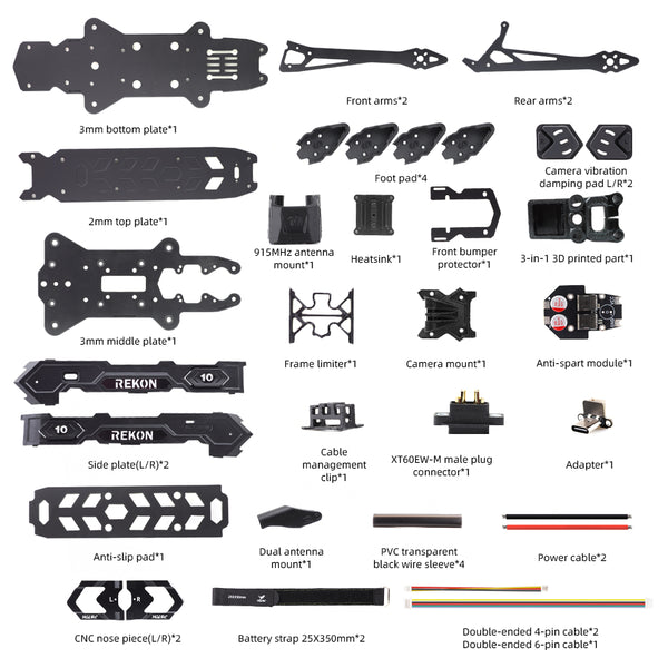HGLRC Rekon10 PRO V2 10-inch long-range Frame Compatible With O4